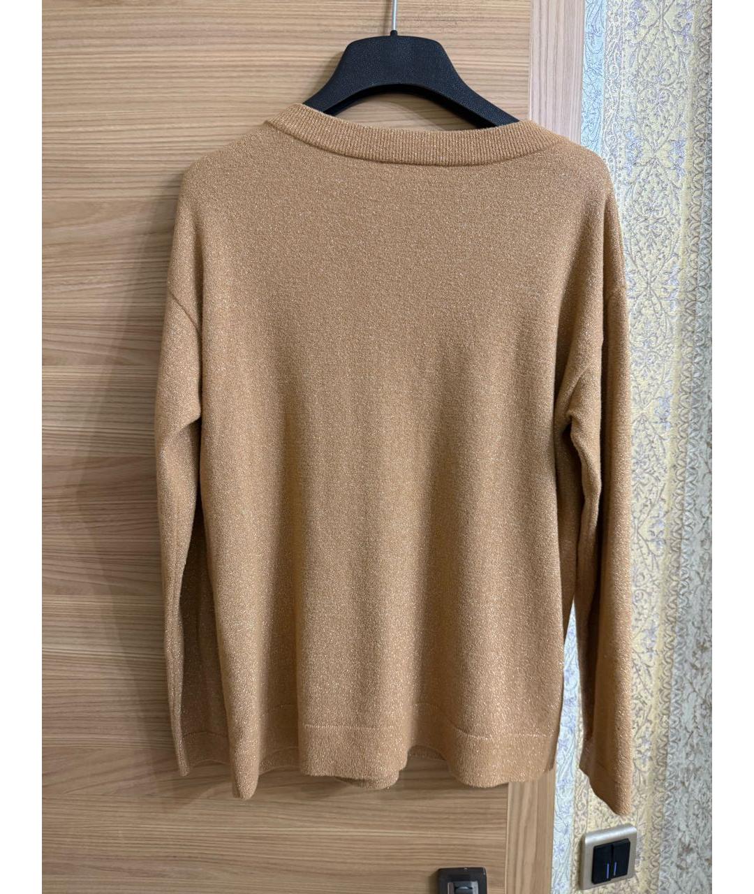 TWIN-SET Горчичный полиамидовый джемпер / свитер, фото 7