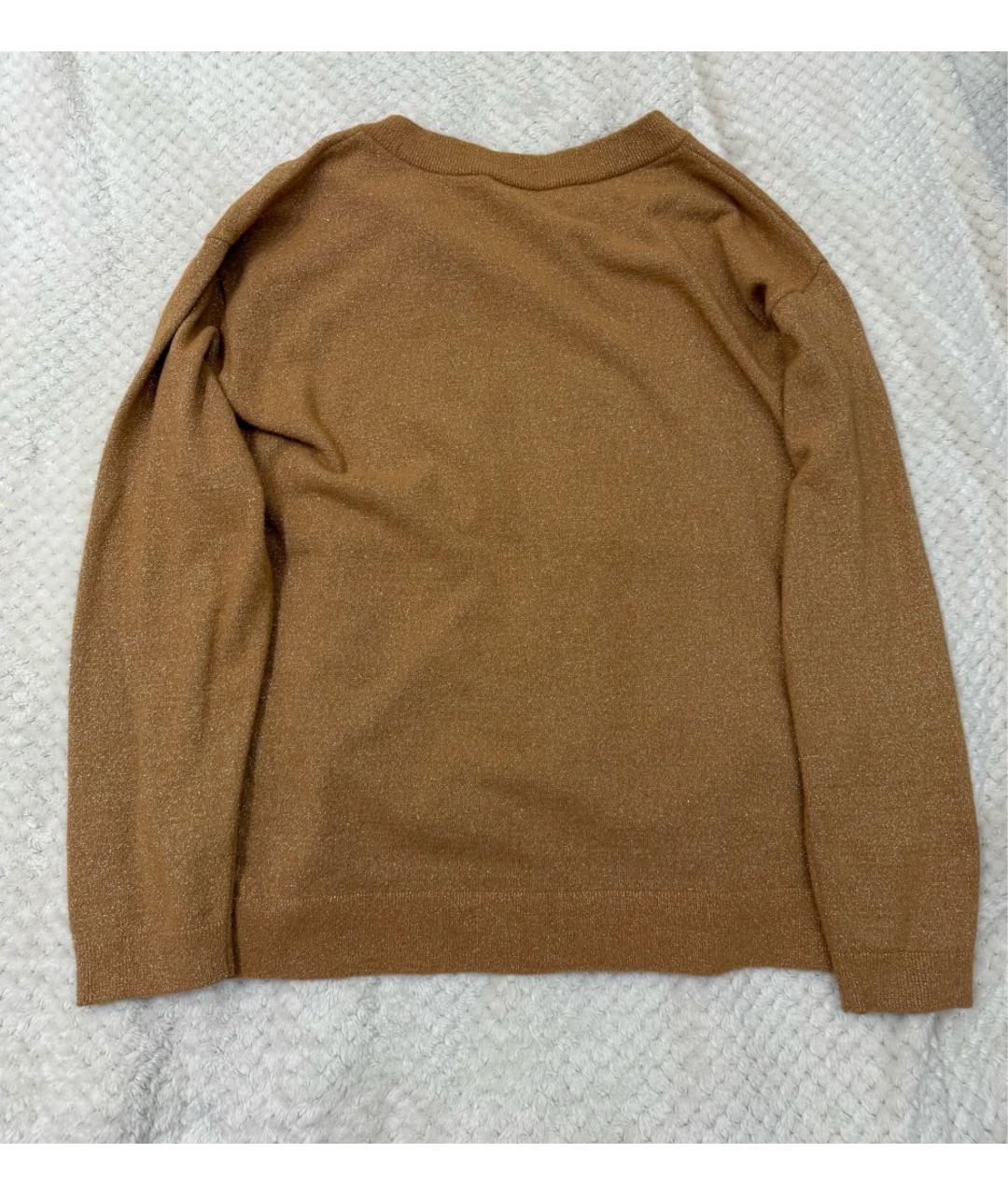 TWIN-SET Горчичный полиамидовый джемпер / свитер, фото 5