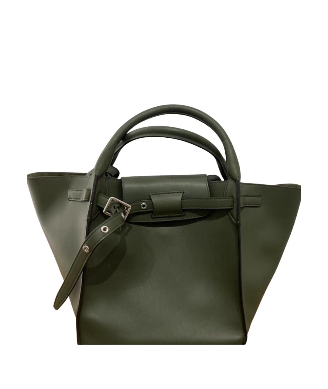 CELINE Хаки кожаная сумка через плечо, фото 1