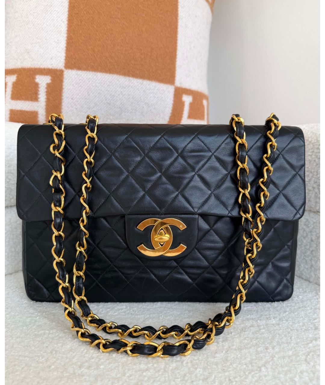 CHANEL Черная кожаная сумка через плечо, фото 10