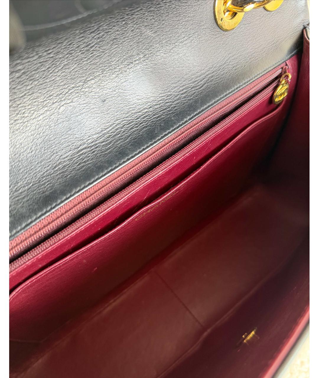 CHANEL Черная кожаная сумка через плечо, фото 7