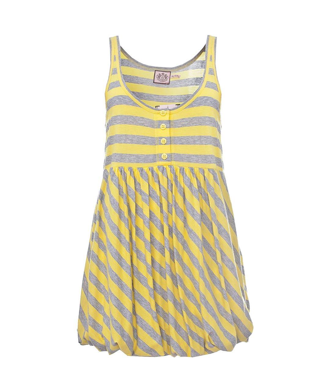JUICY COUTURE Желтая хлопко-эластановая майка, фото 1
