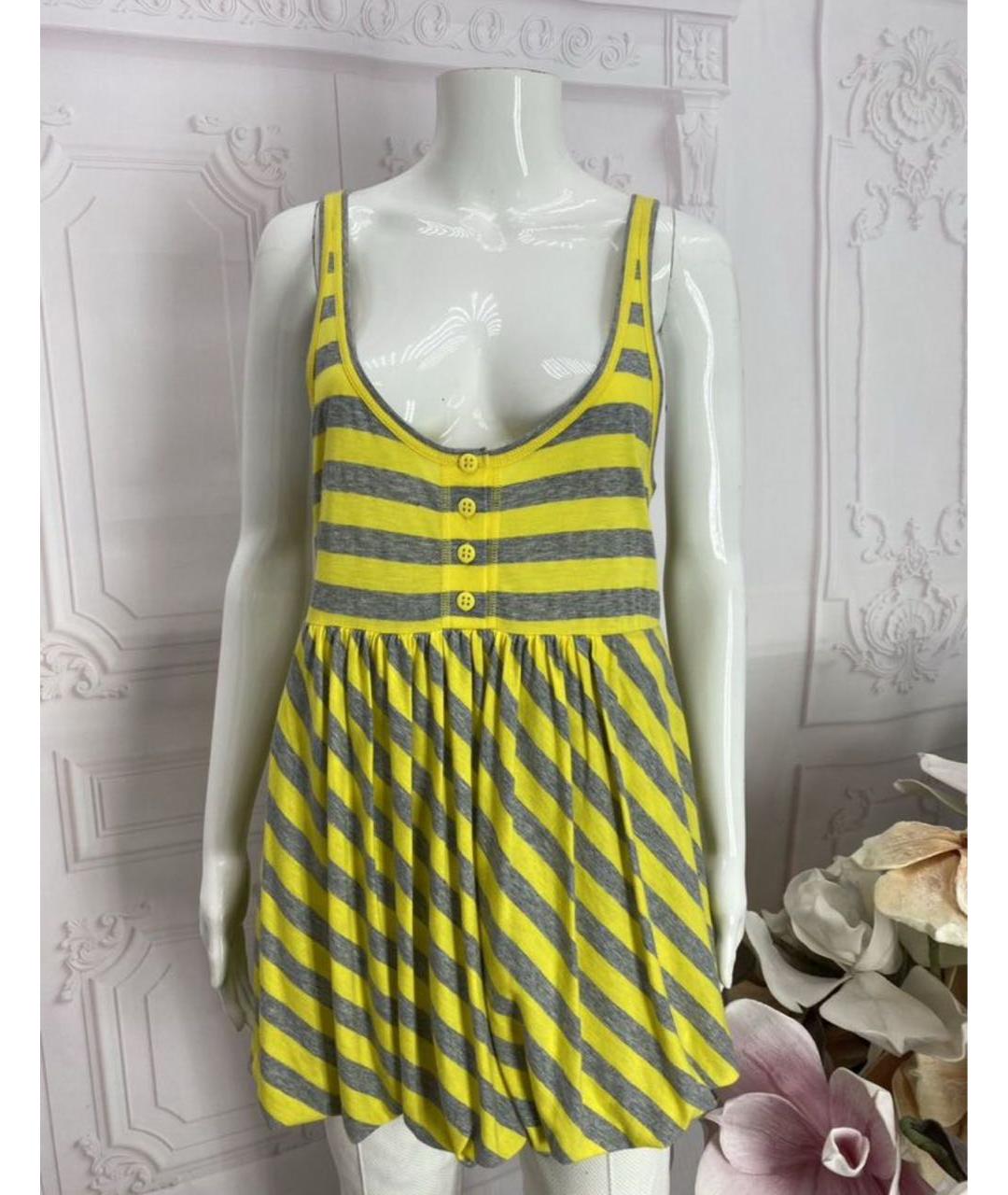 JUICY COUTURE Желтая хлопко-эластановая майка, фото 6