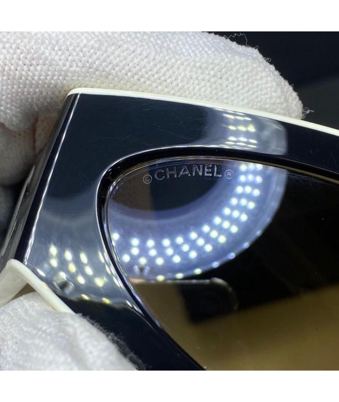 CHANEL Черные пластиковые солнцезащитные очки, фото 7