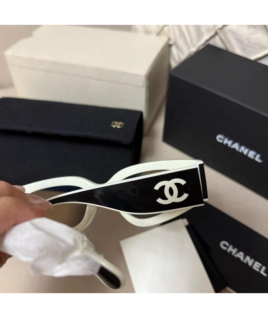 CHANEL Черные пластиковые солнцезащитные очки, фото 4