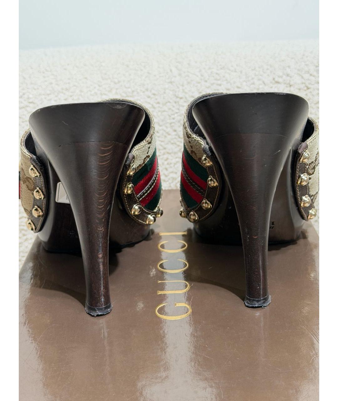 GUCCI Мульти текстильные мюли, фото 4