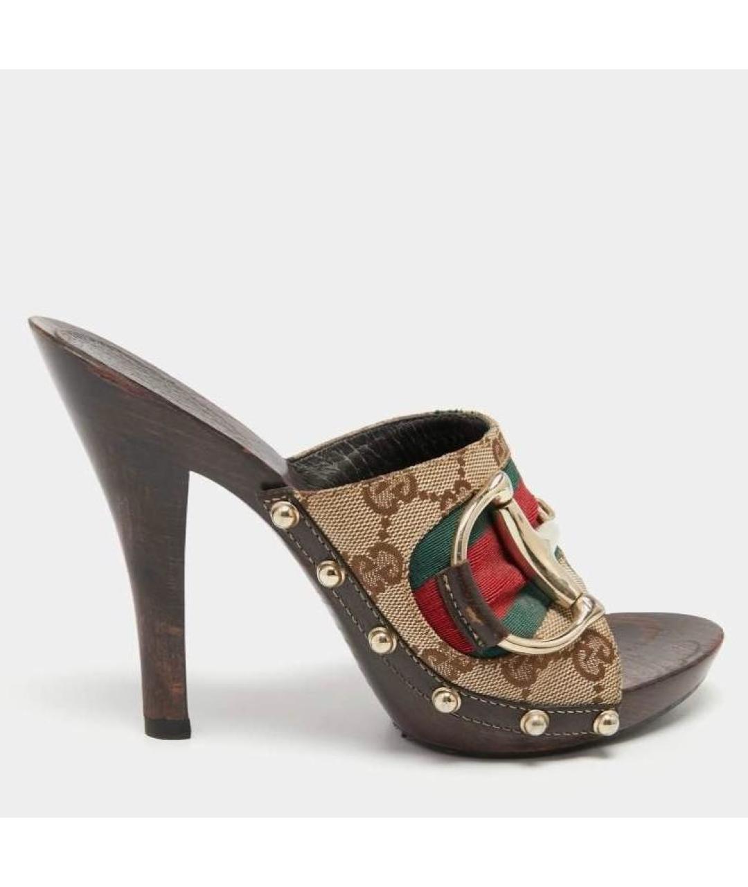 GUCCI Мульти текстильные мюли, фото 9