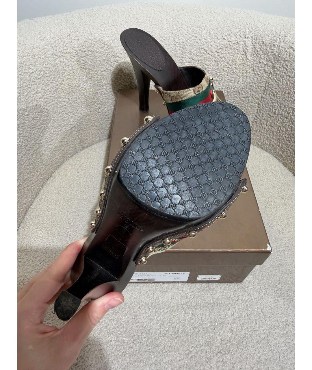 GUCCI Мульти текстильные мюли, фото 8