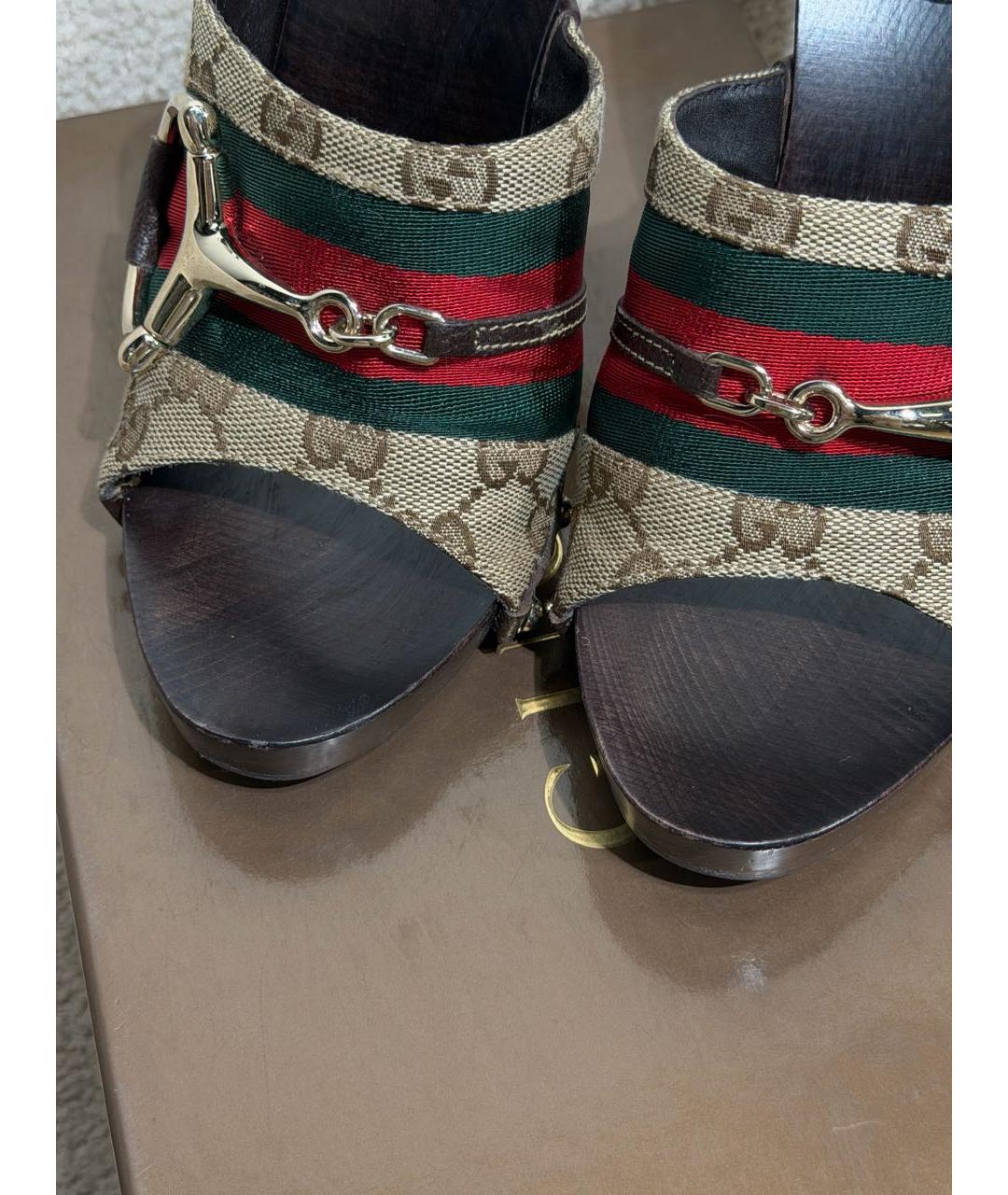 GUCCI Мульти текстильные мюли, фото 7