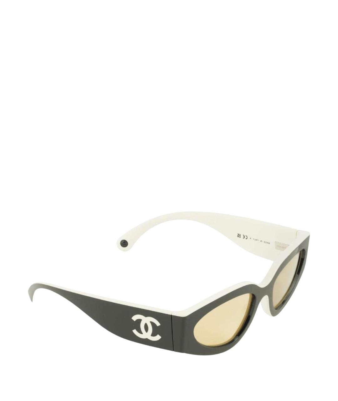 CHANEL Черные пластиковые солнцезащитные очки, фото 1