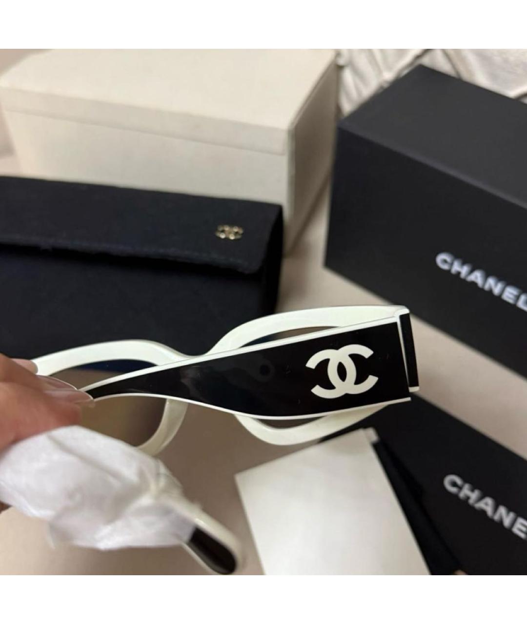 CHANEL Черные пластиковые солнцезащитные очки, фото 4