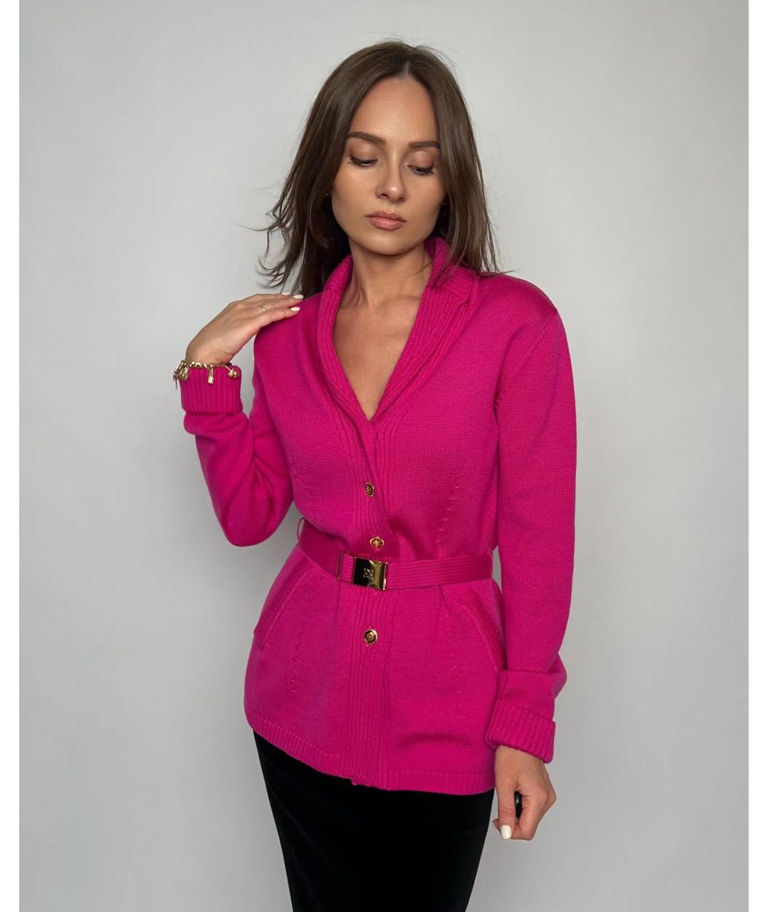 ESCADA Розовый шерстяной кардиган, фото 2