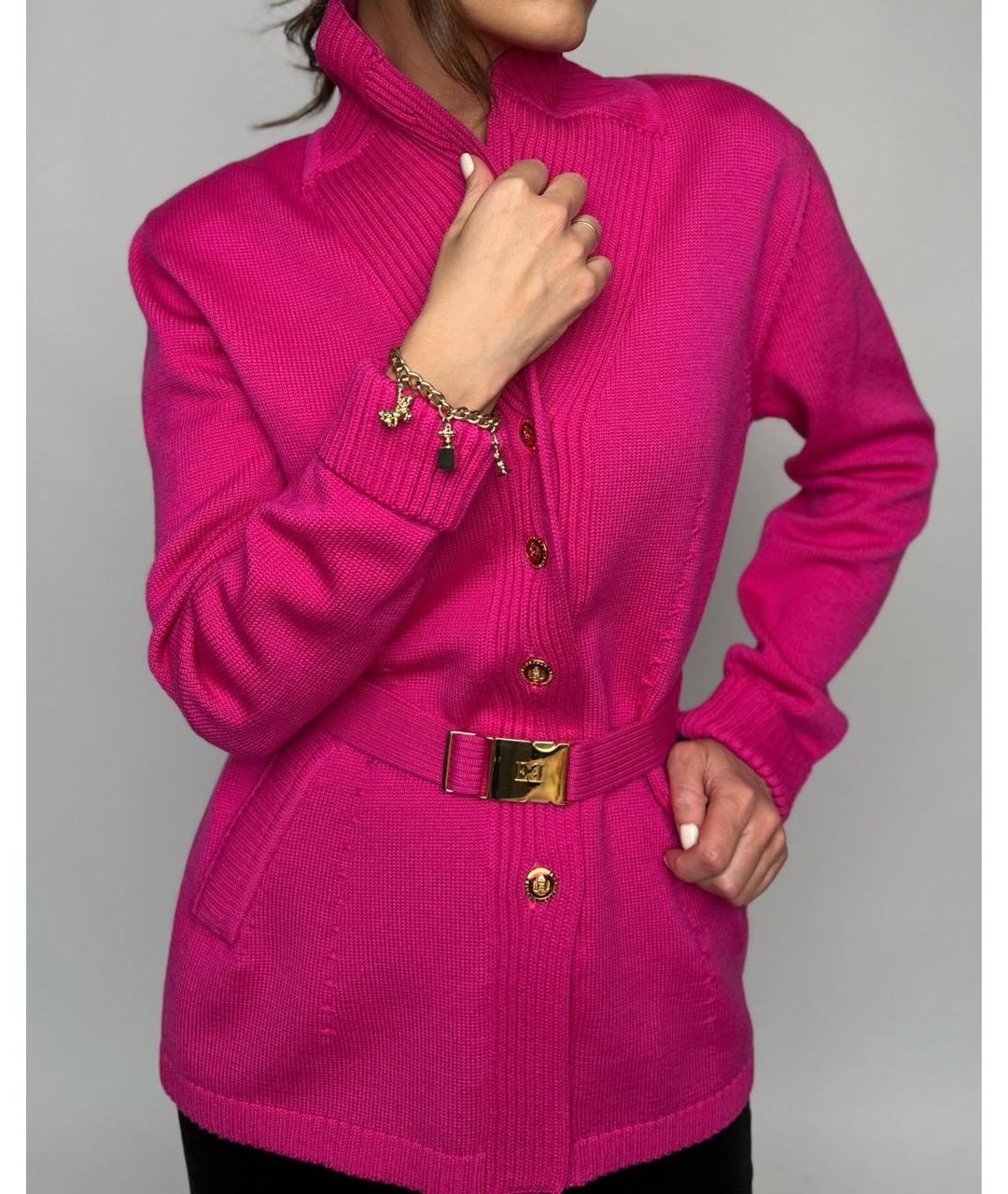 ESCADA Розовый шерстяной кардиган, фото 5