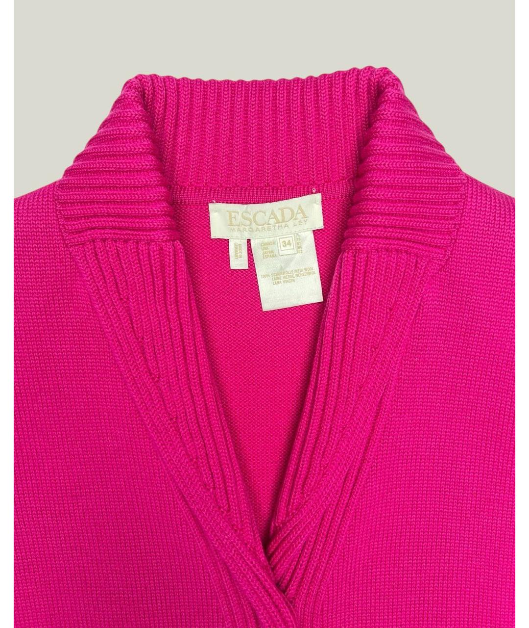 ESCADA Розовый шерстяной кардиган, фото 3