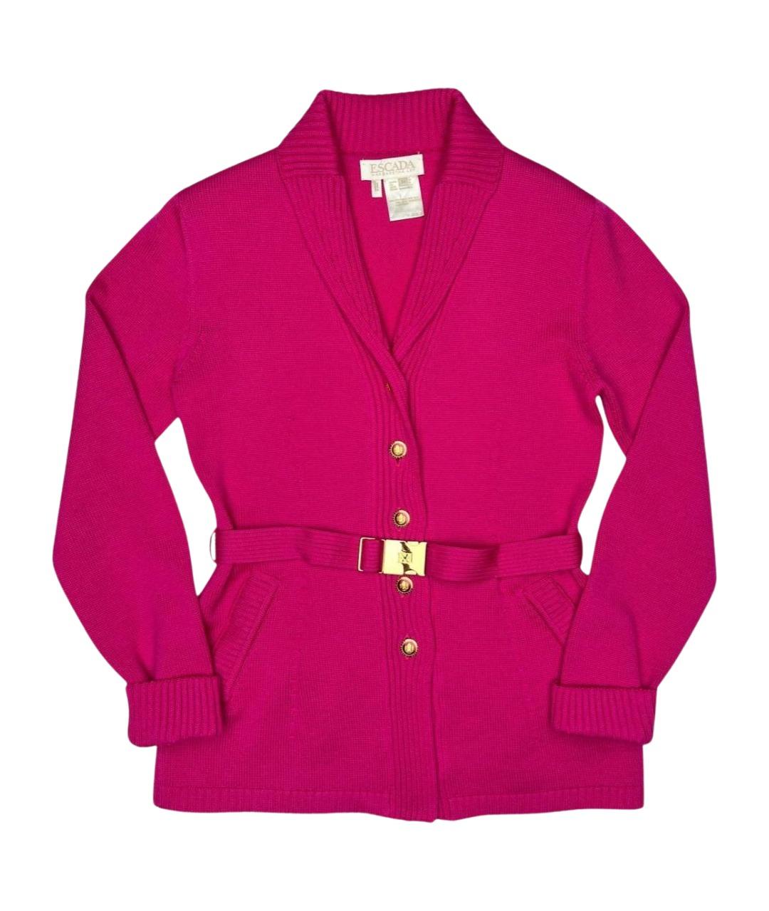 ESCADA Розовый шерстяной кардиган, фото 1