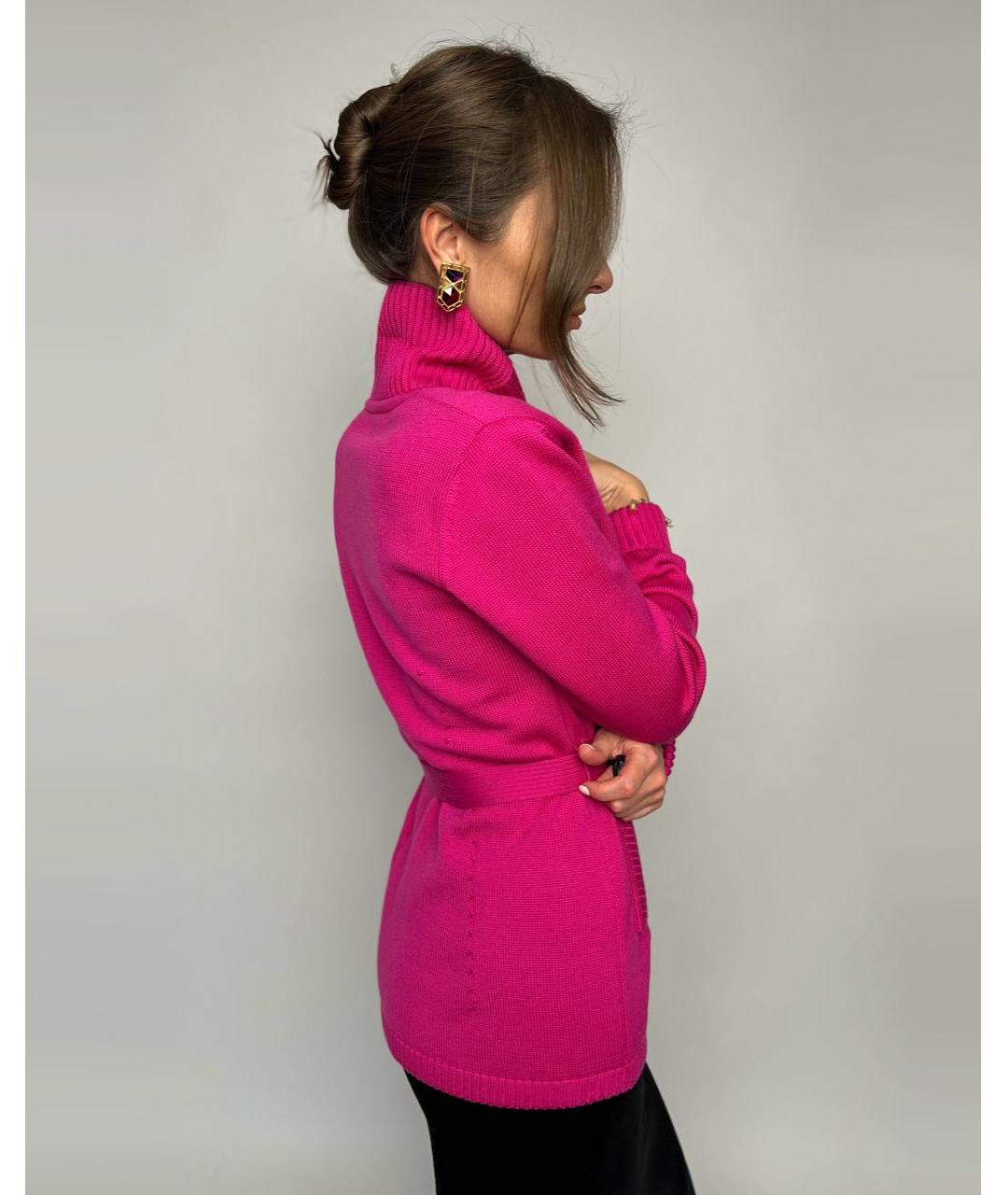 ESCADA Розовый шерстяной кардиган, фото 4