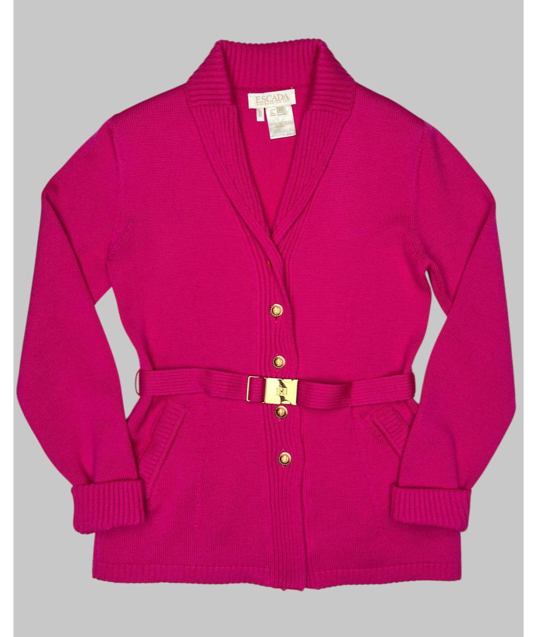 ESCADA Розовый шерстяной кардиган, фото 9