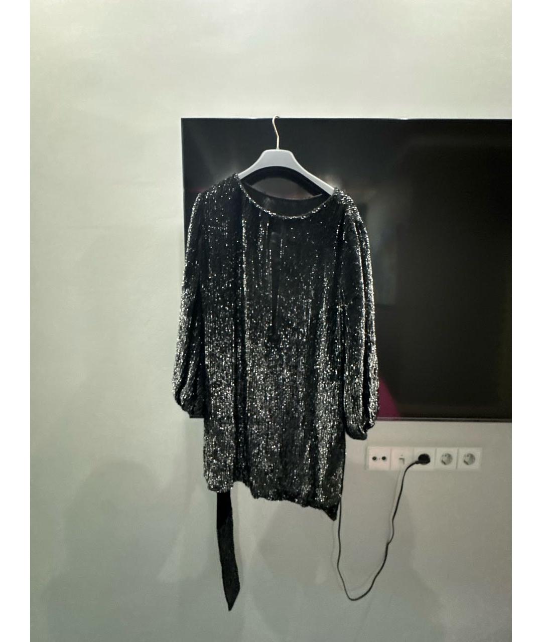 Retrofête Черное вискозное коктейльное платье, фото 2