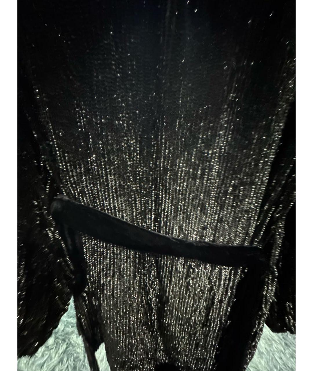 Retrofête Черное вискозное коктейльное платье, фото 4