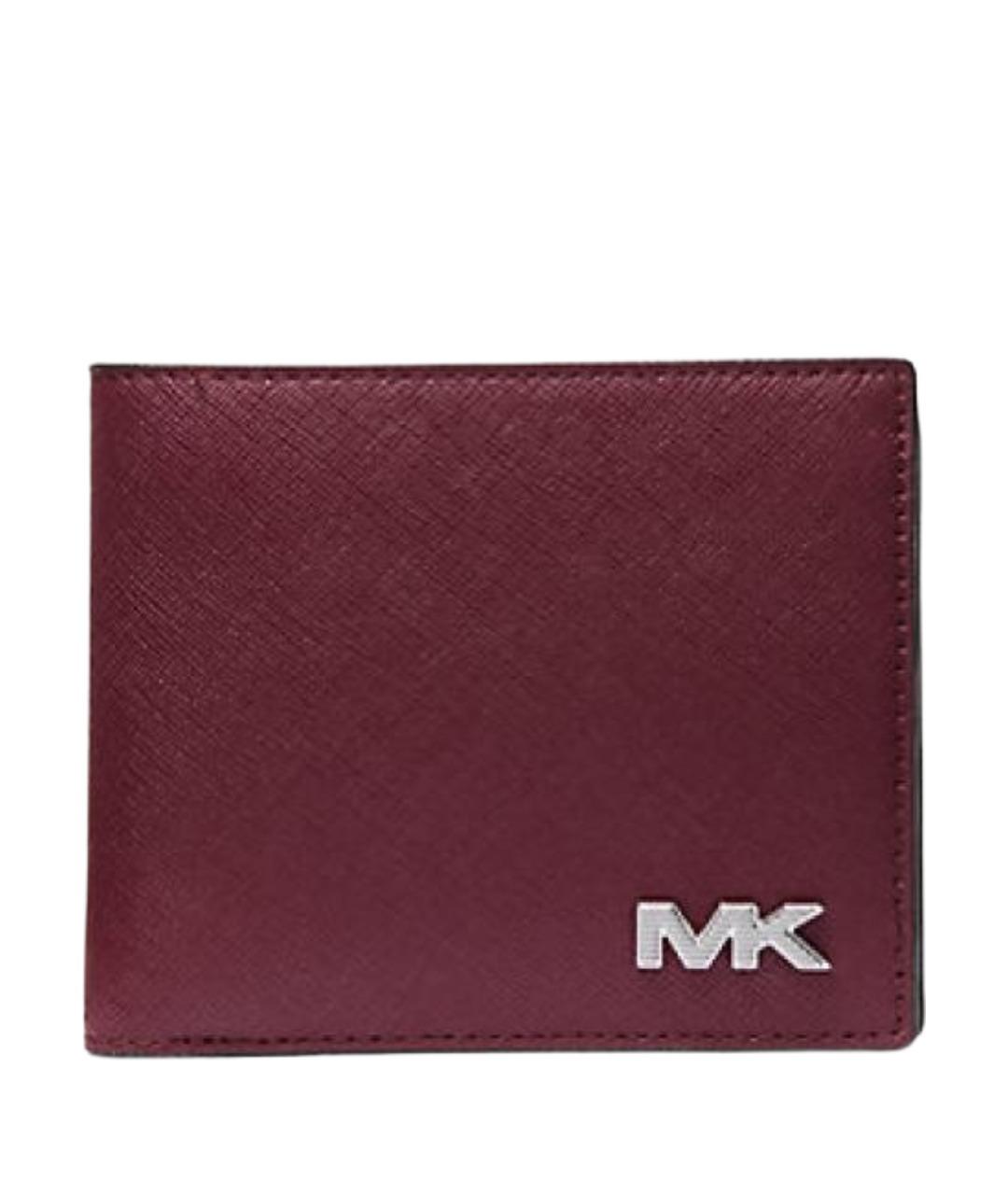MICHAEL KORS Бордовый кожаный кошелек, фото 1