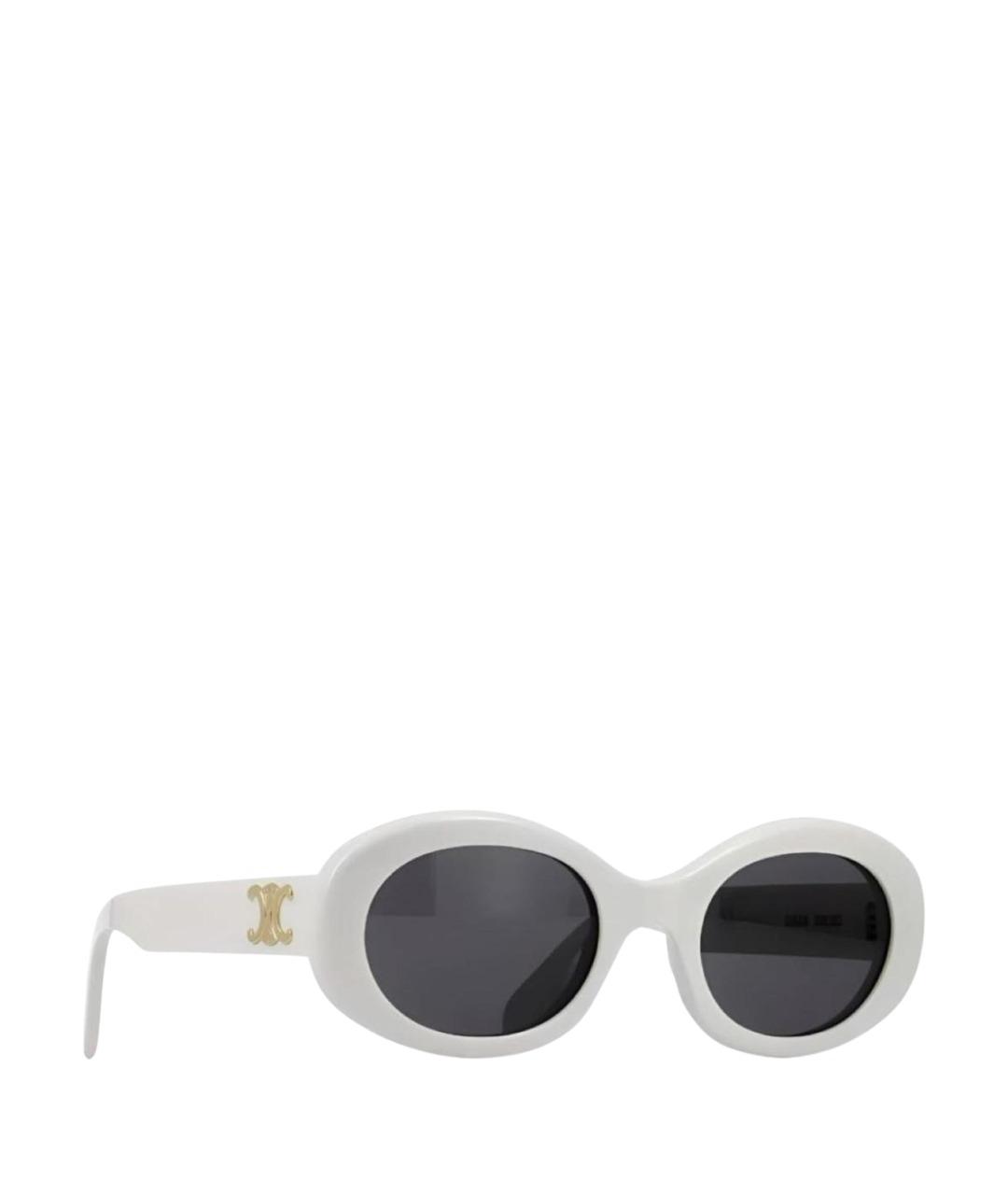 CELINE Белые пластиковые солнцезащитные очки, фото 1
