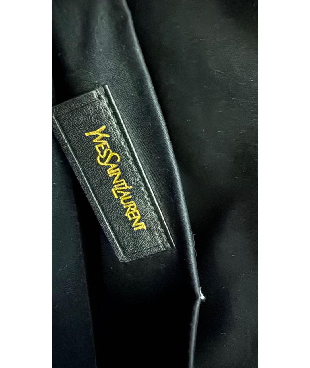 YVES SAINT LAURENT VINTAGE Черная кожаная сумка через плечо, фото 5