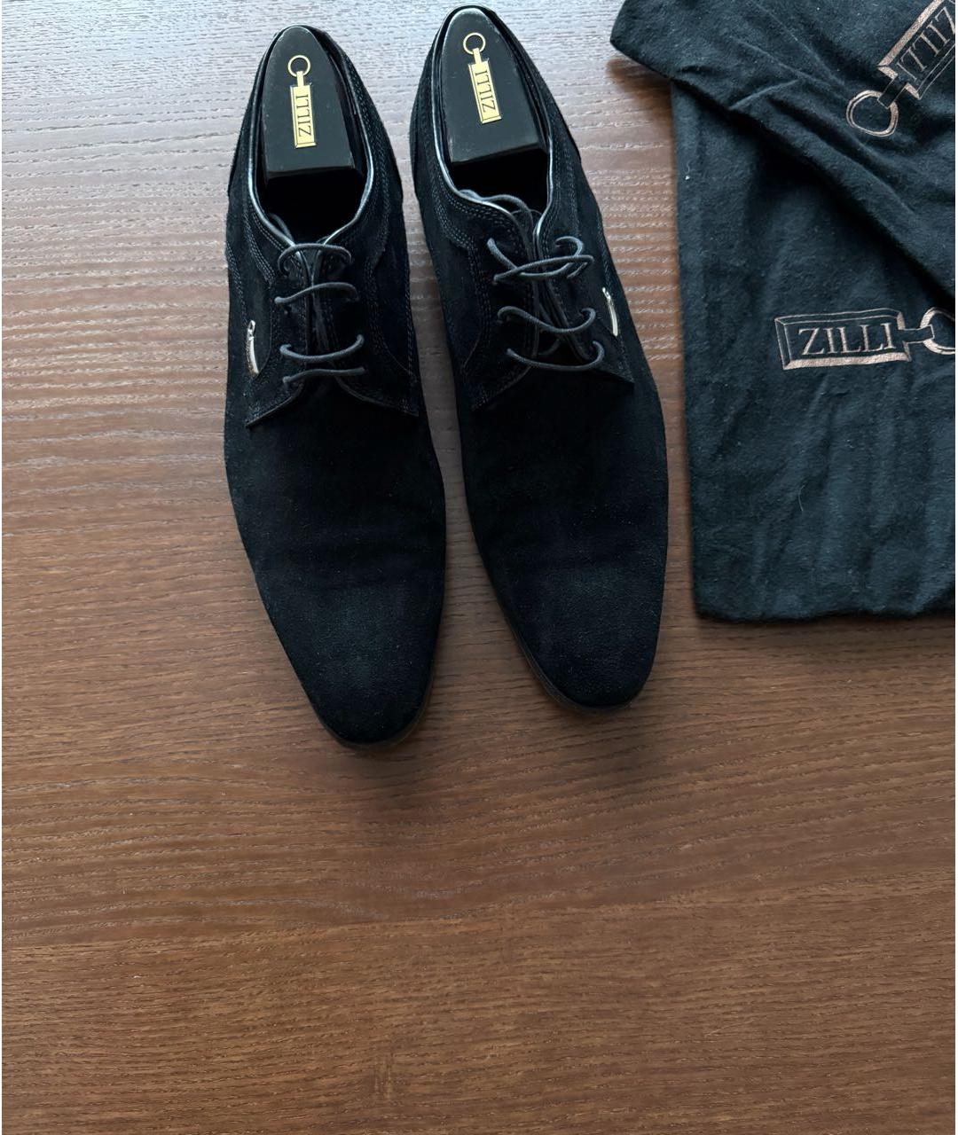 ZILLI Черные замшевые туфли, фото 2