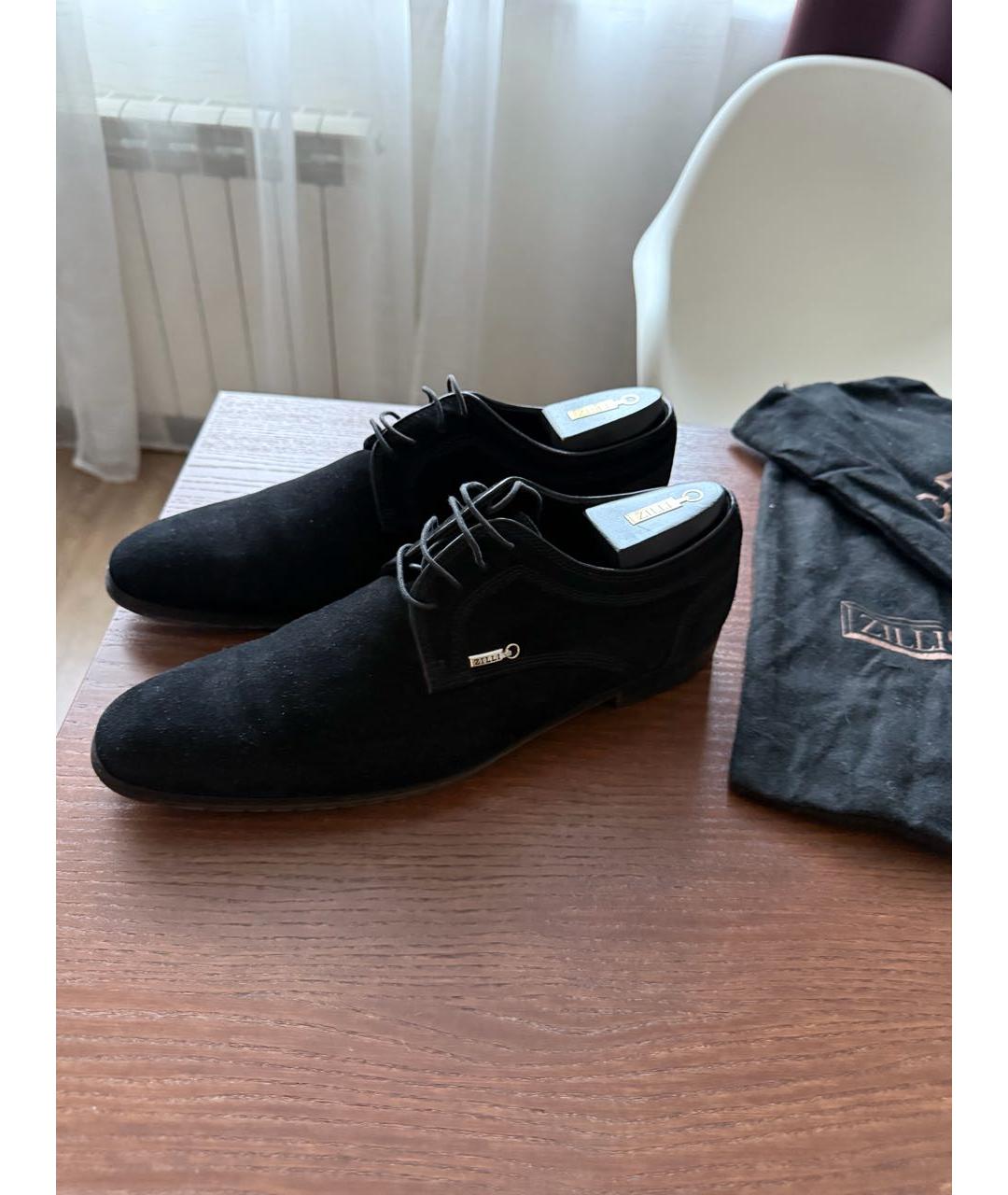 ZILLI Черные замшевые туфли, фото 3