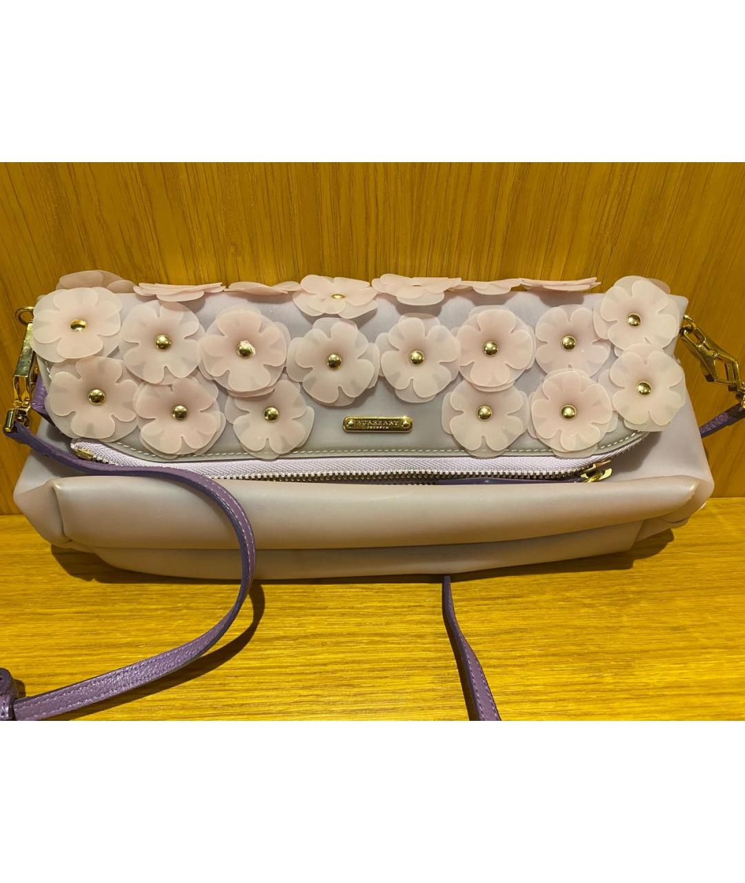 BURBERRY Розовая тканевая сумка через плечо, фото 4