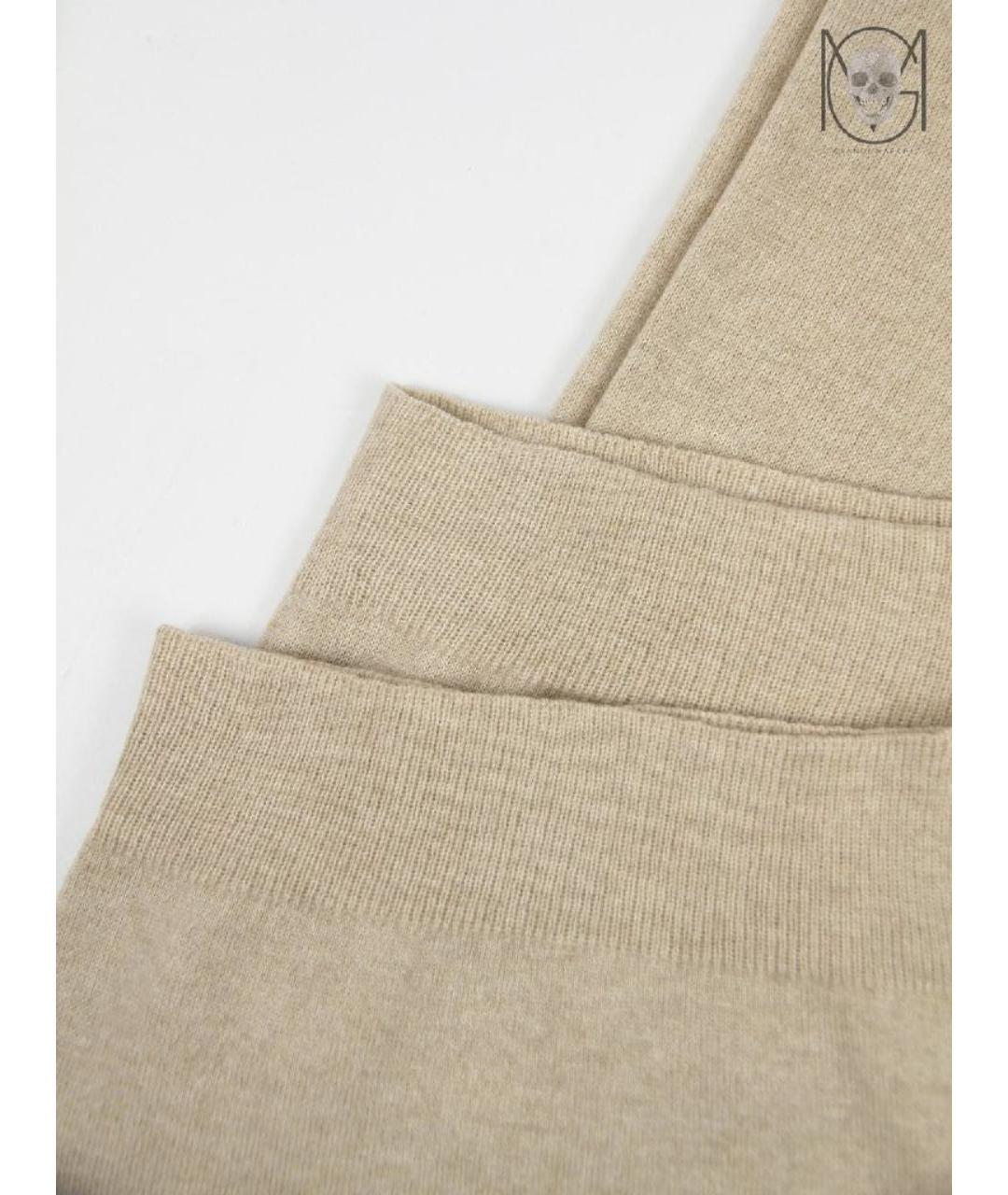 FABIANA FILIPPI Бежевые шерстяные брюки широкие, фото 9