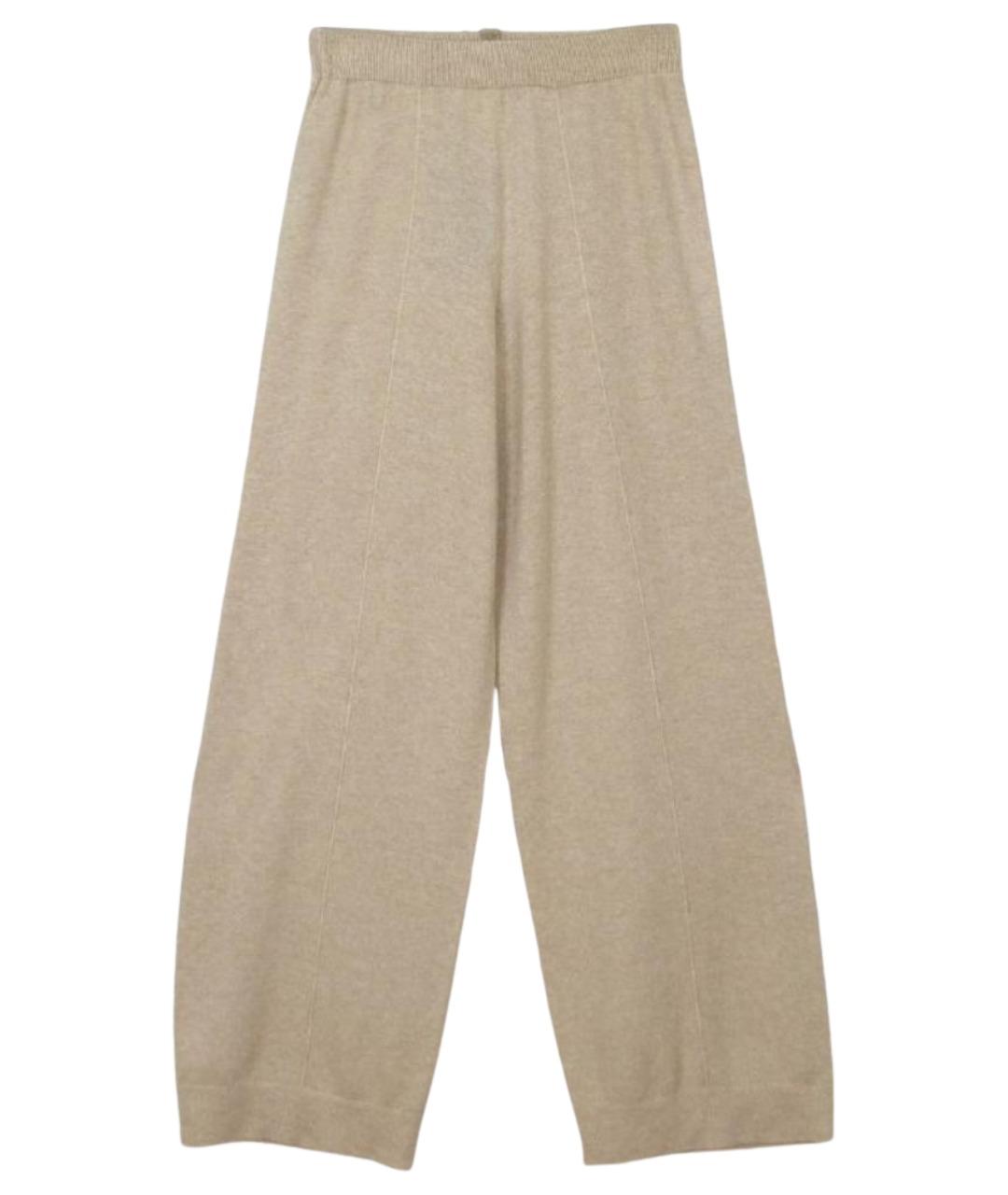 FABIANA FILIPPI Бежевые шерстяные брюки широкие, фото 1