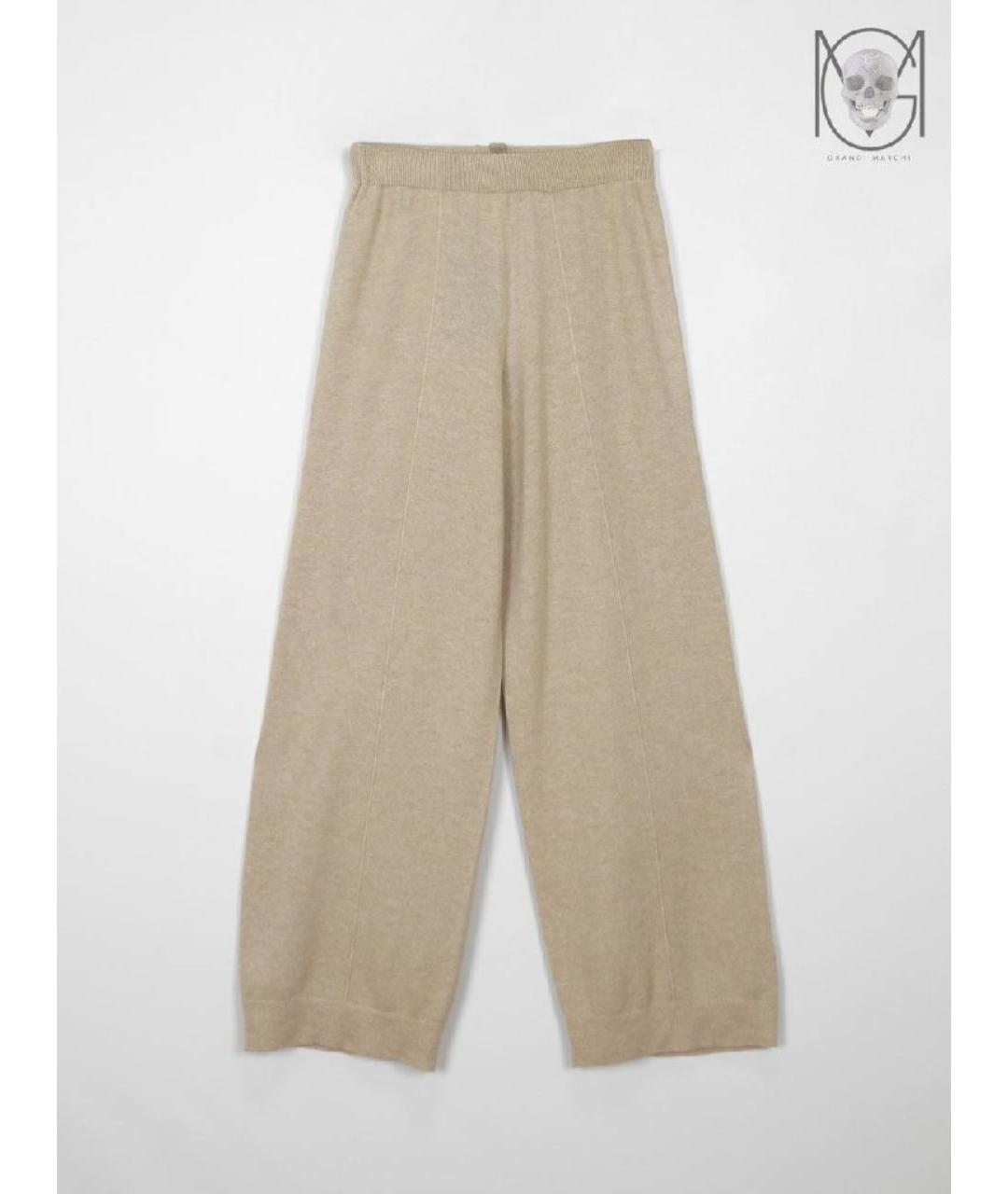 FABIANA FILIPPI Бежевые шерстяные брюки широкие, фото 10