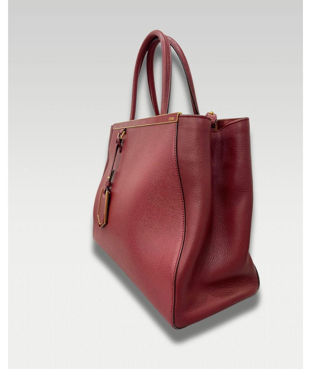 FENDI Красная кожаная сумка с короткими ручками, фото 5