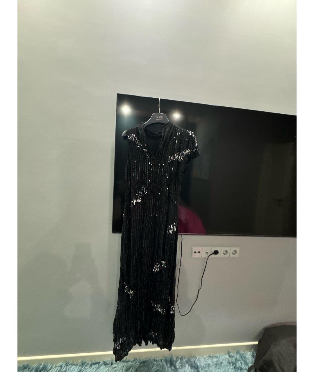 PINKO Черное вискозное коктейльное платье, фото 2