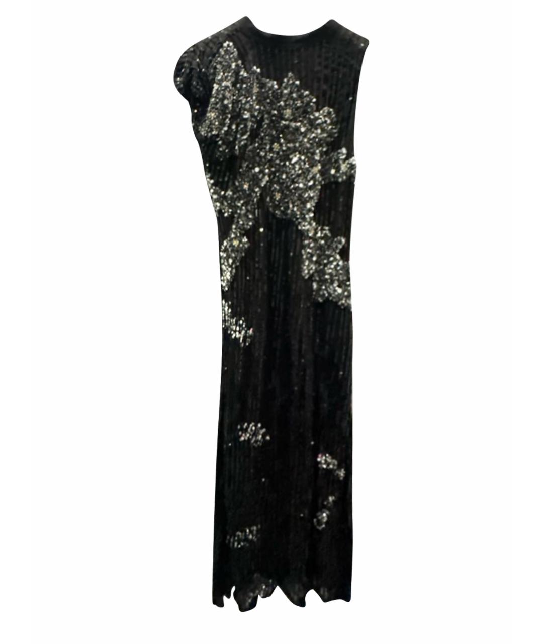 PINKO Черное вискозное коктейльное платье, фото 1