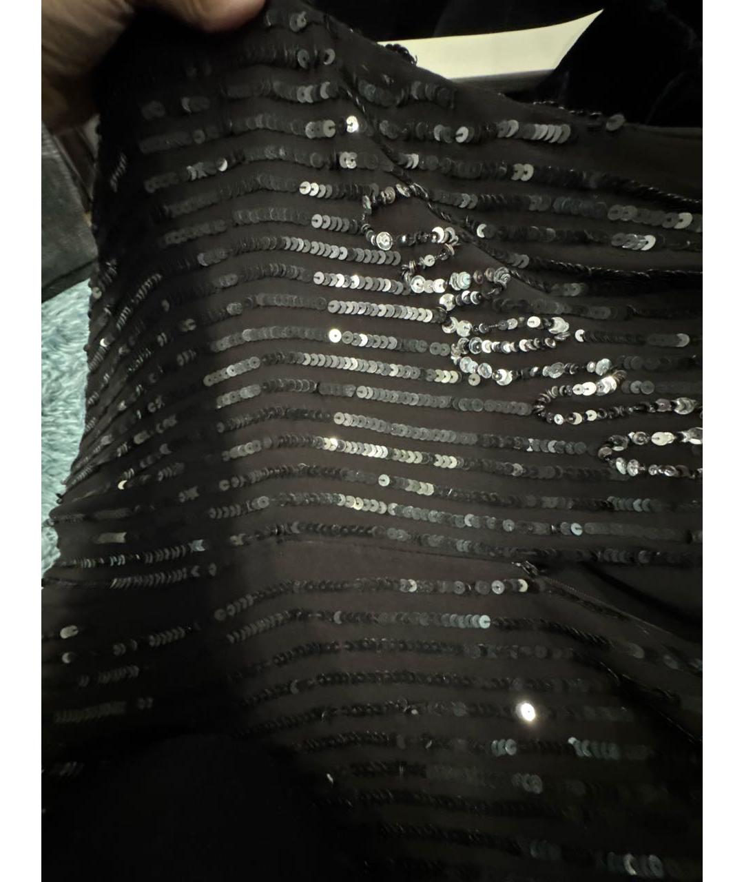 PINKO Черное вискозное коктейльное платье, фото 4