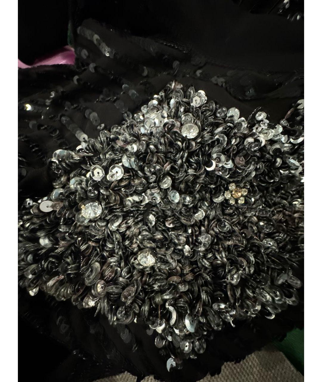 PINKO Черное вискозное коктейльное платье, фото 6