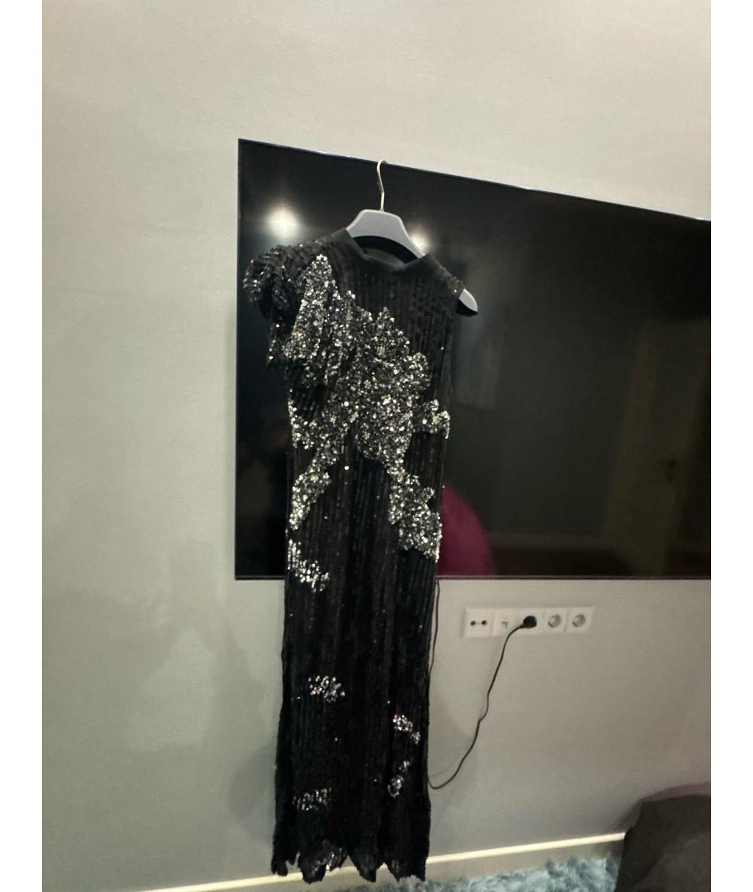 PINKO Черное вискозное коктейльное платье, фото 7