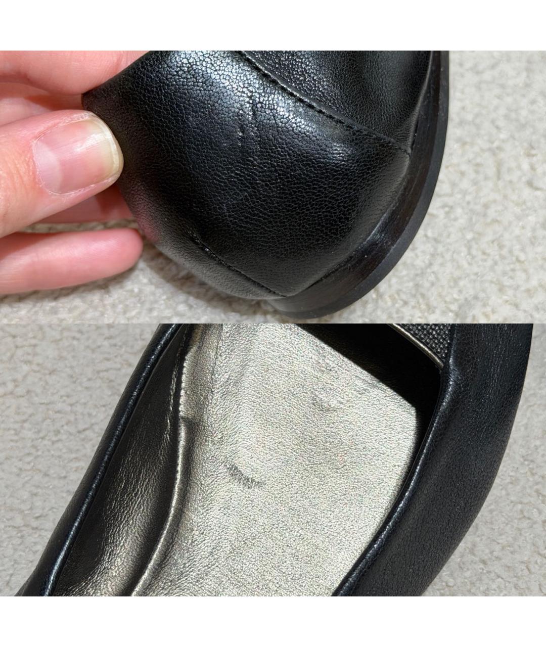 BRUNELLO CUCINELLI Черные кожаные балетки, фото 8