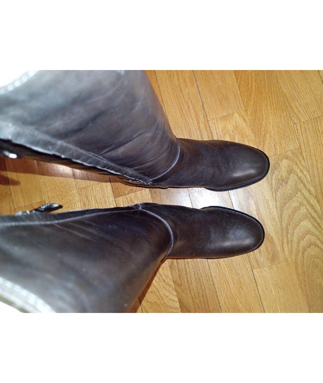 BALENCIAGA Коричневые кожаные сапоги, фото 3