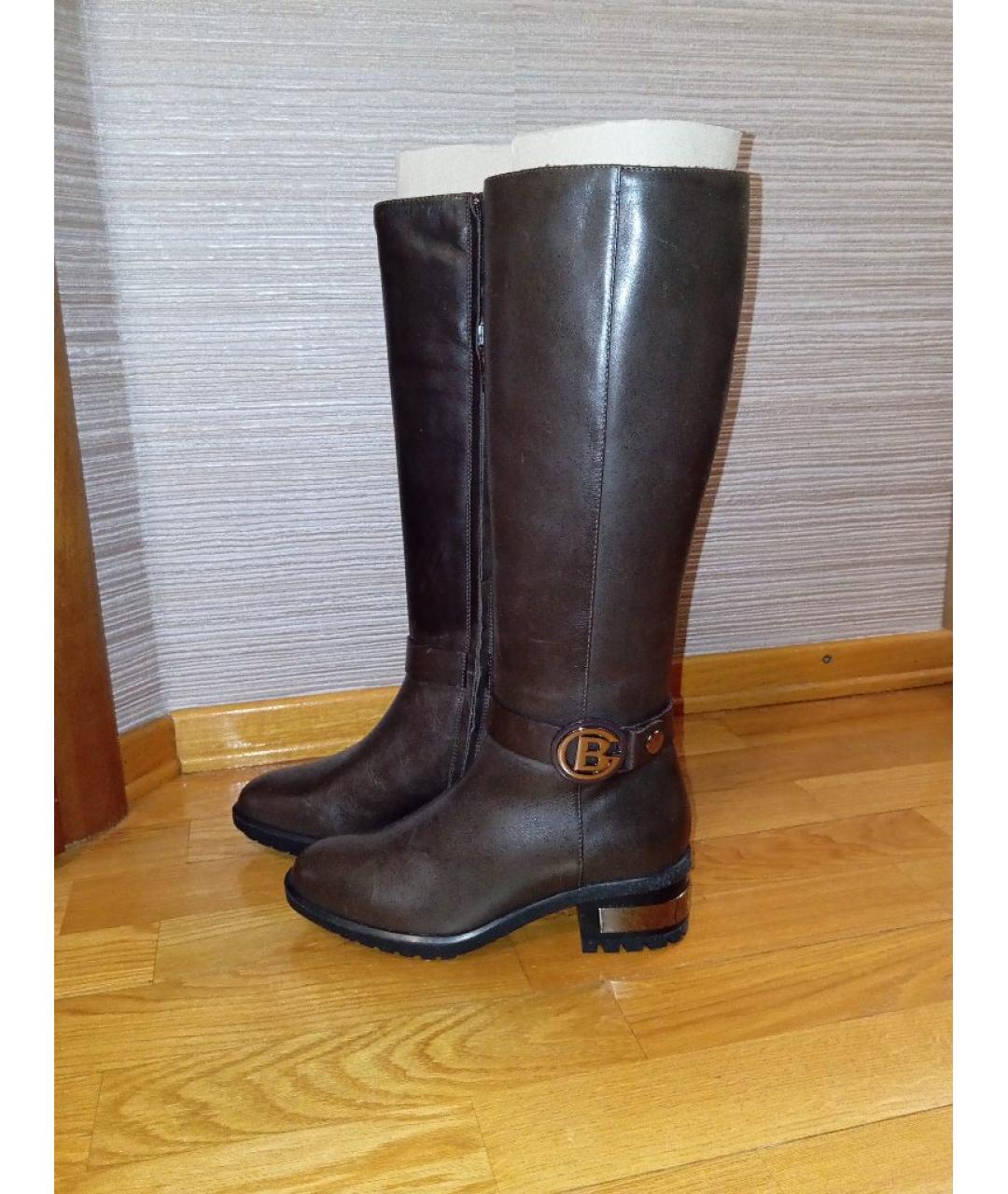 BALENCIAGA Коричневые кожаные сапоги, фото 5