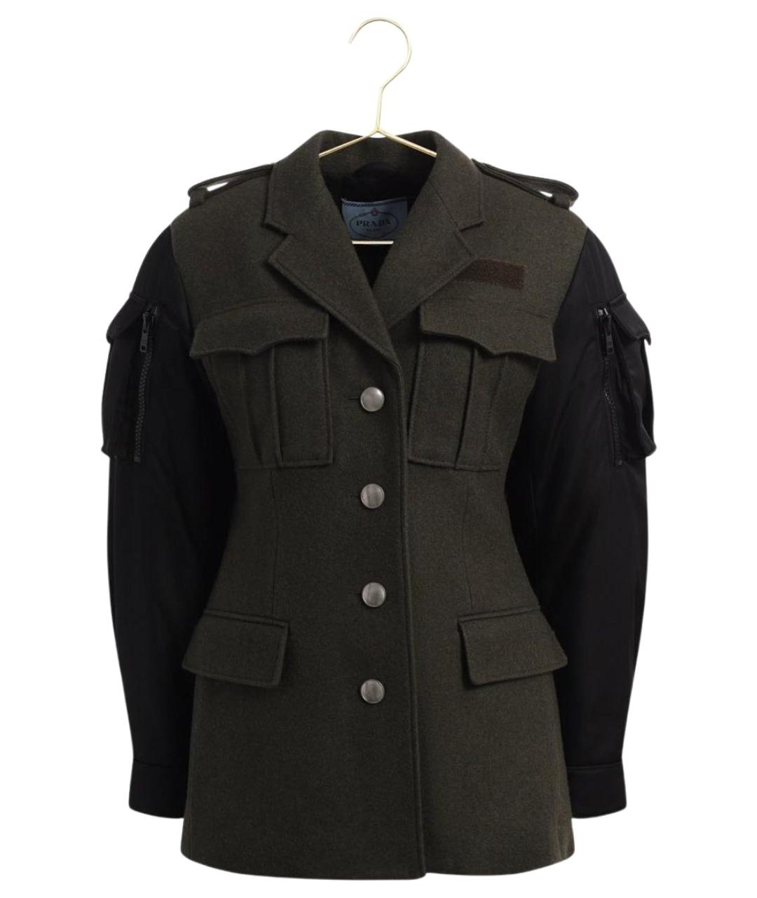 PRADA Хаки шерстяная куртка, фото 6