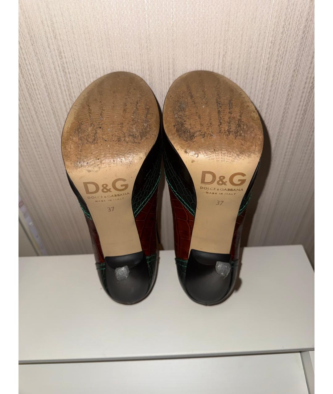 DOLCE&GABBANA Мульти кожаные ботильоны, фото 5