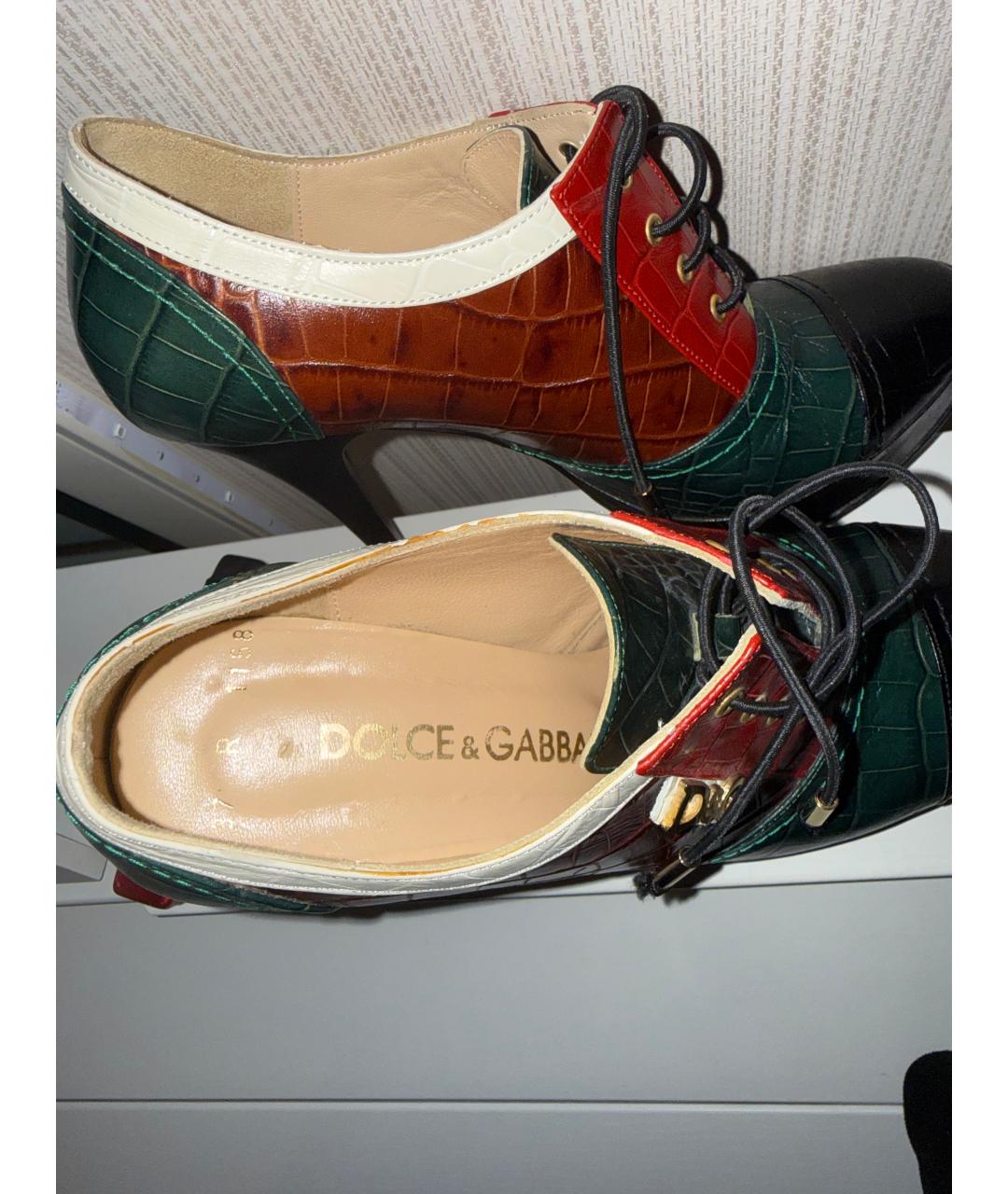 DOLCE&GABBANA Мульти кожаные ботильоны, фото 6