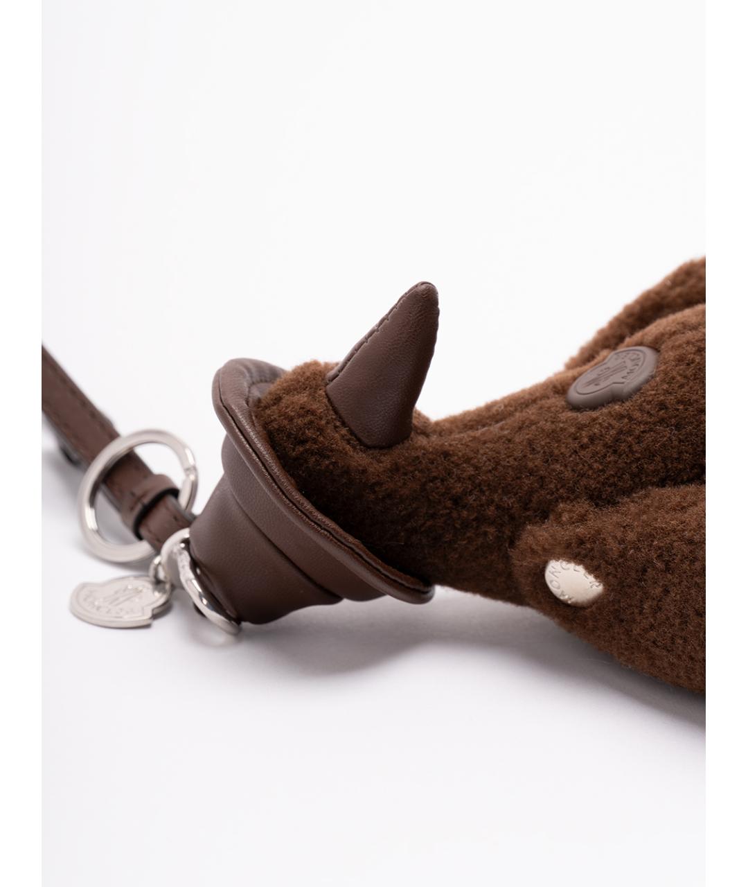 MONCLER Коричневый брелок, фото 3