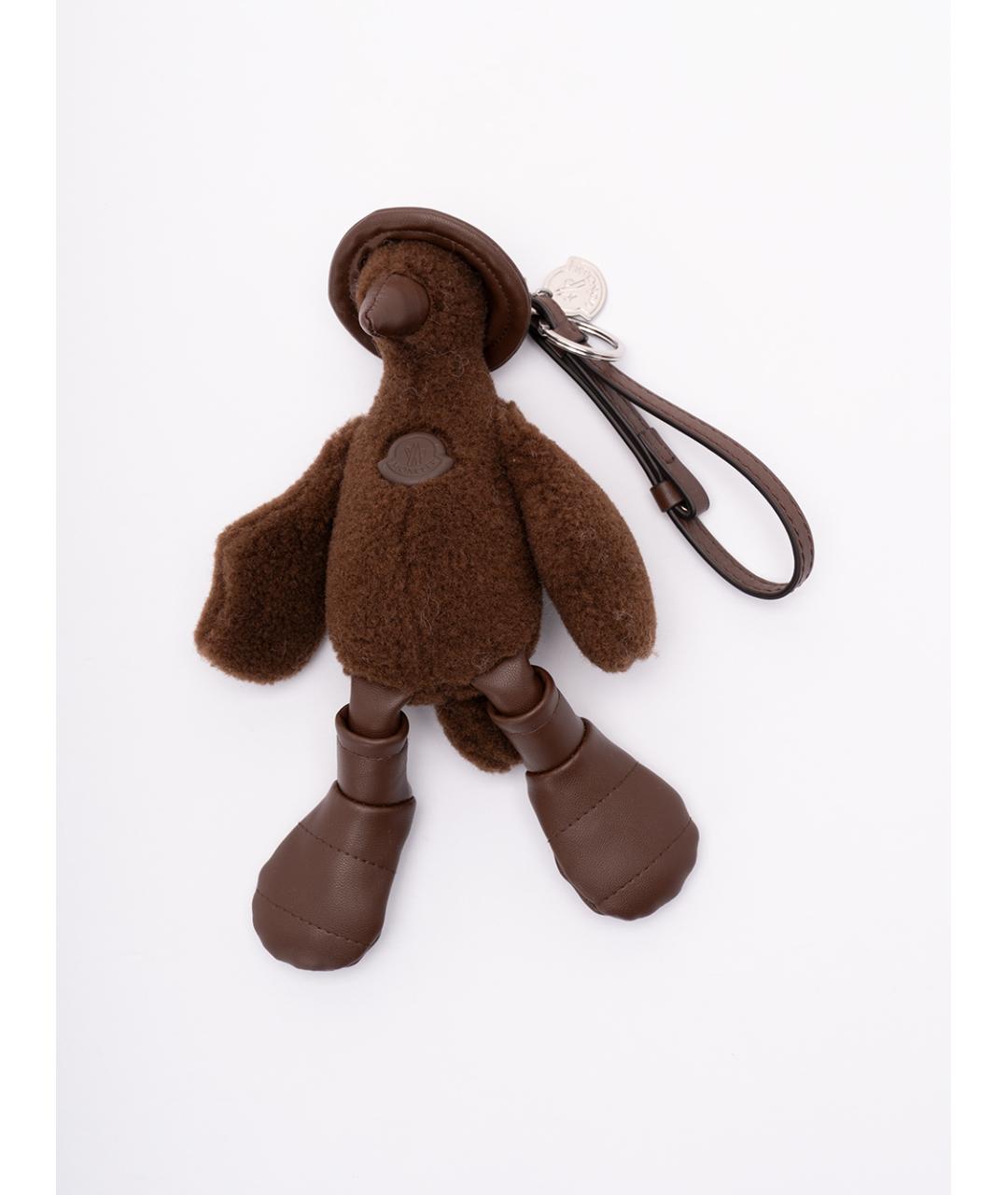 MONCLER Коричневый брелок, фото 4