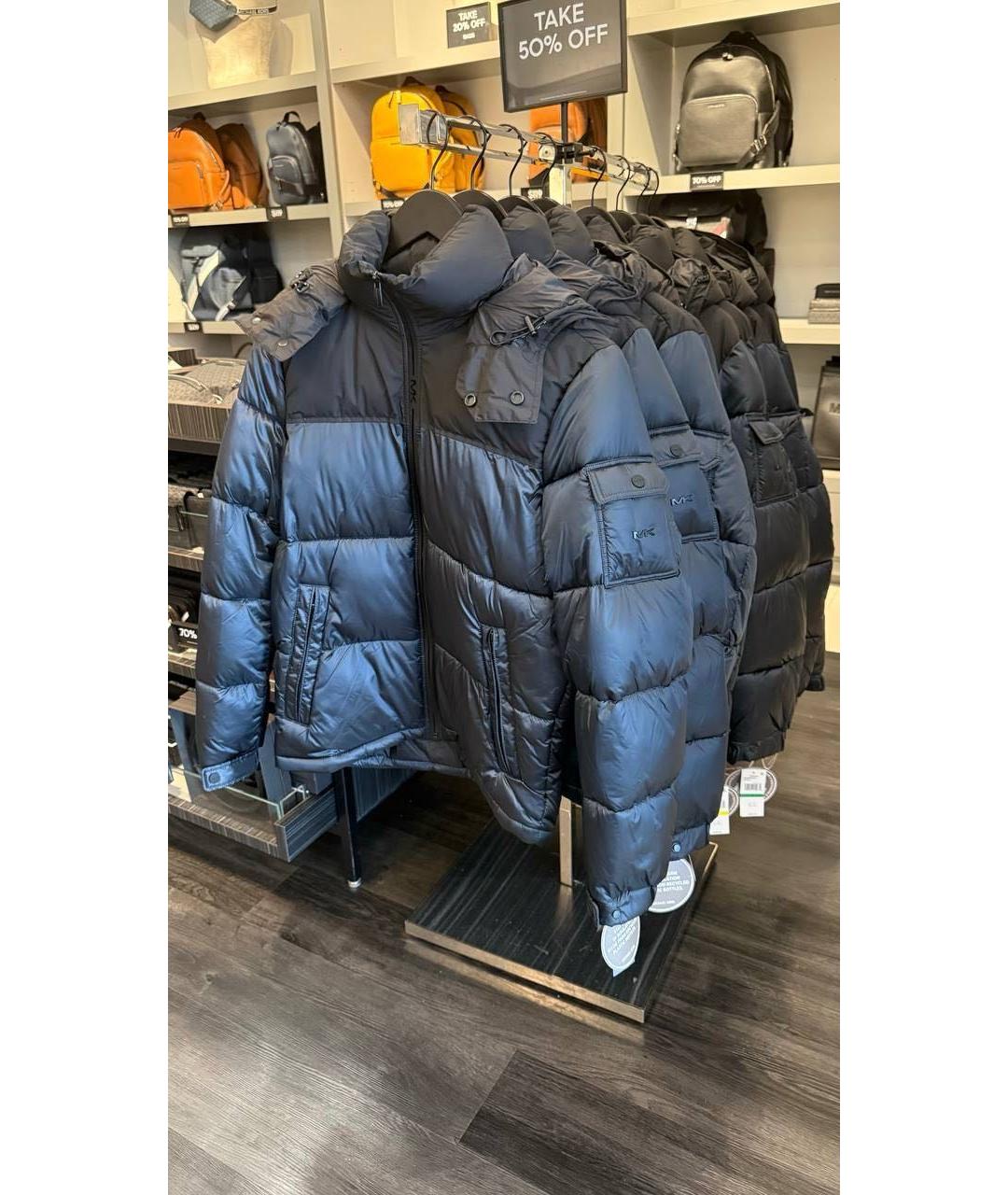 MICHAEL KORS Темно-синяя полиэстеровая куртка, фото 6