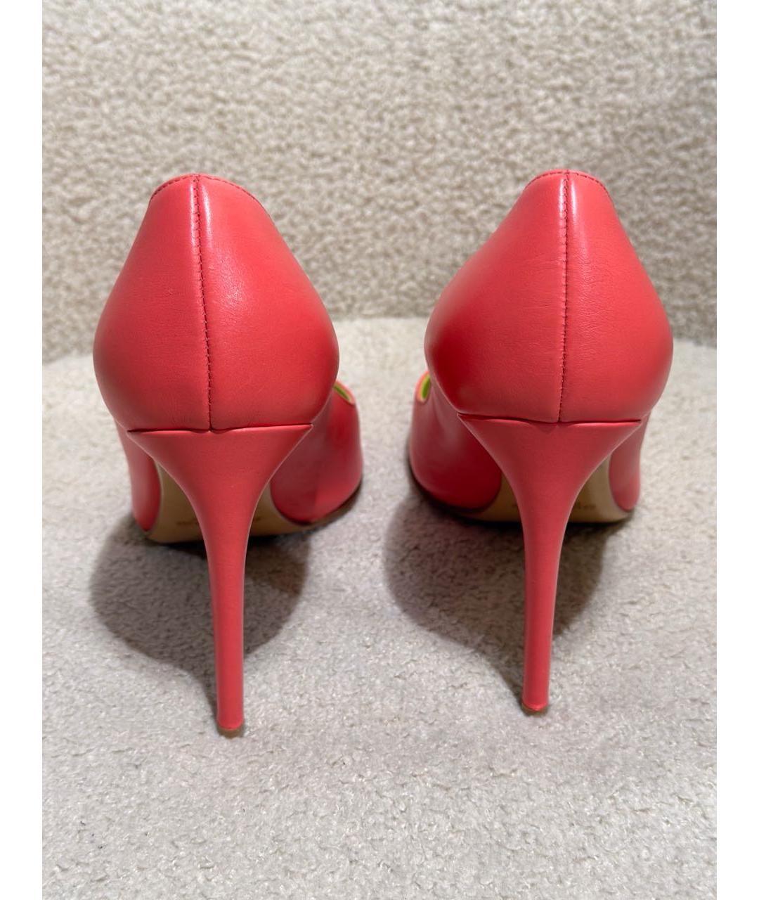 RALPH LAUREN PURPLE LABEL Коралловые кожаные туфли, фото 4