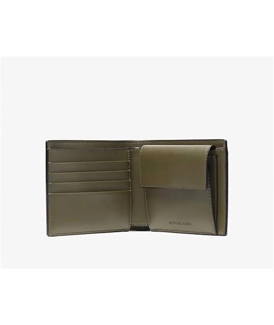 MICHAEL KORS Хаки кожаный кошелек, фото 2