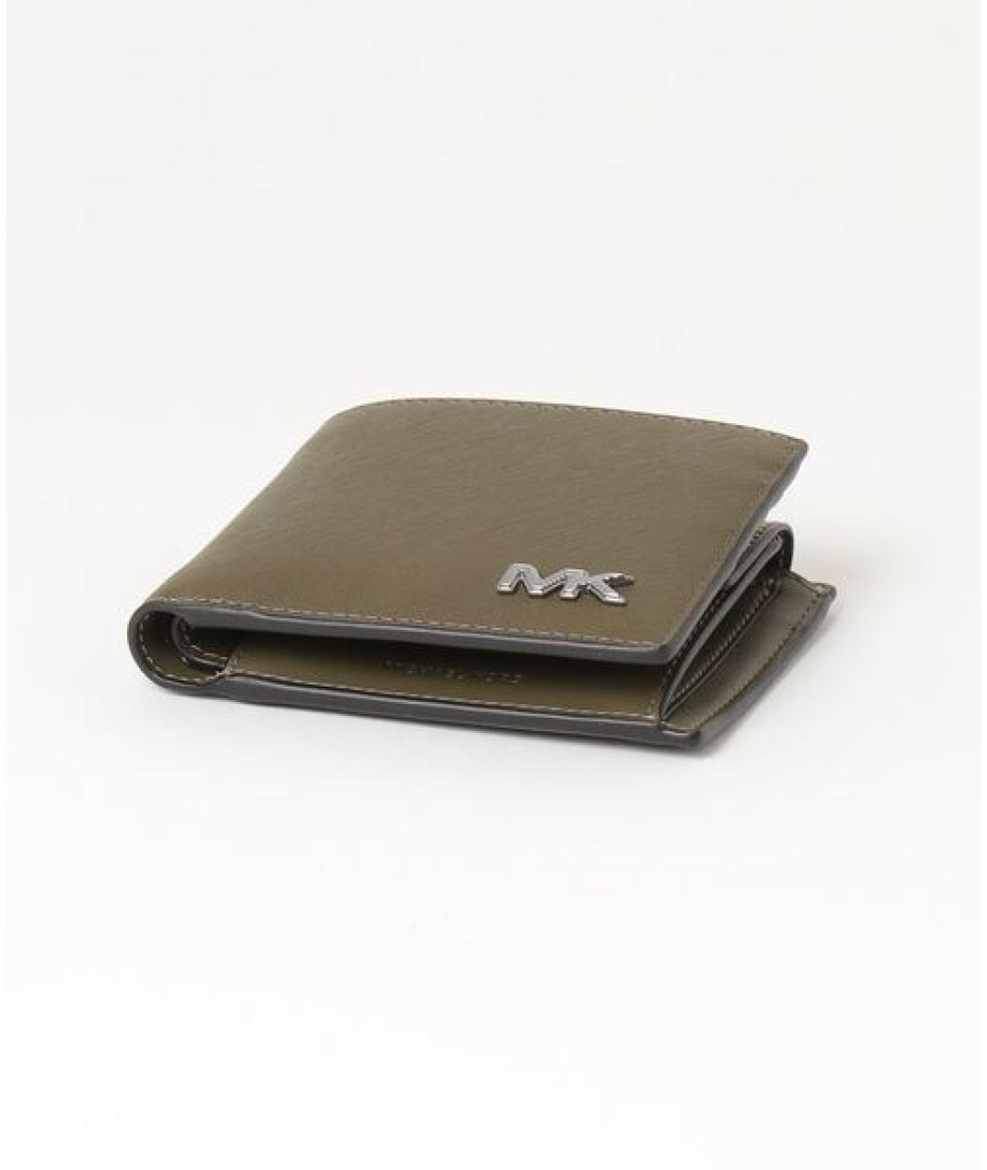 MICHAEL KORS Хаки кожаный кошелек, фото 3